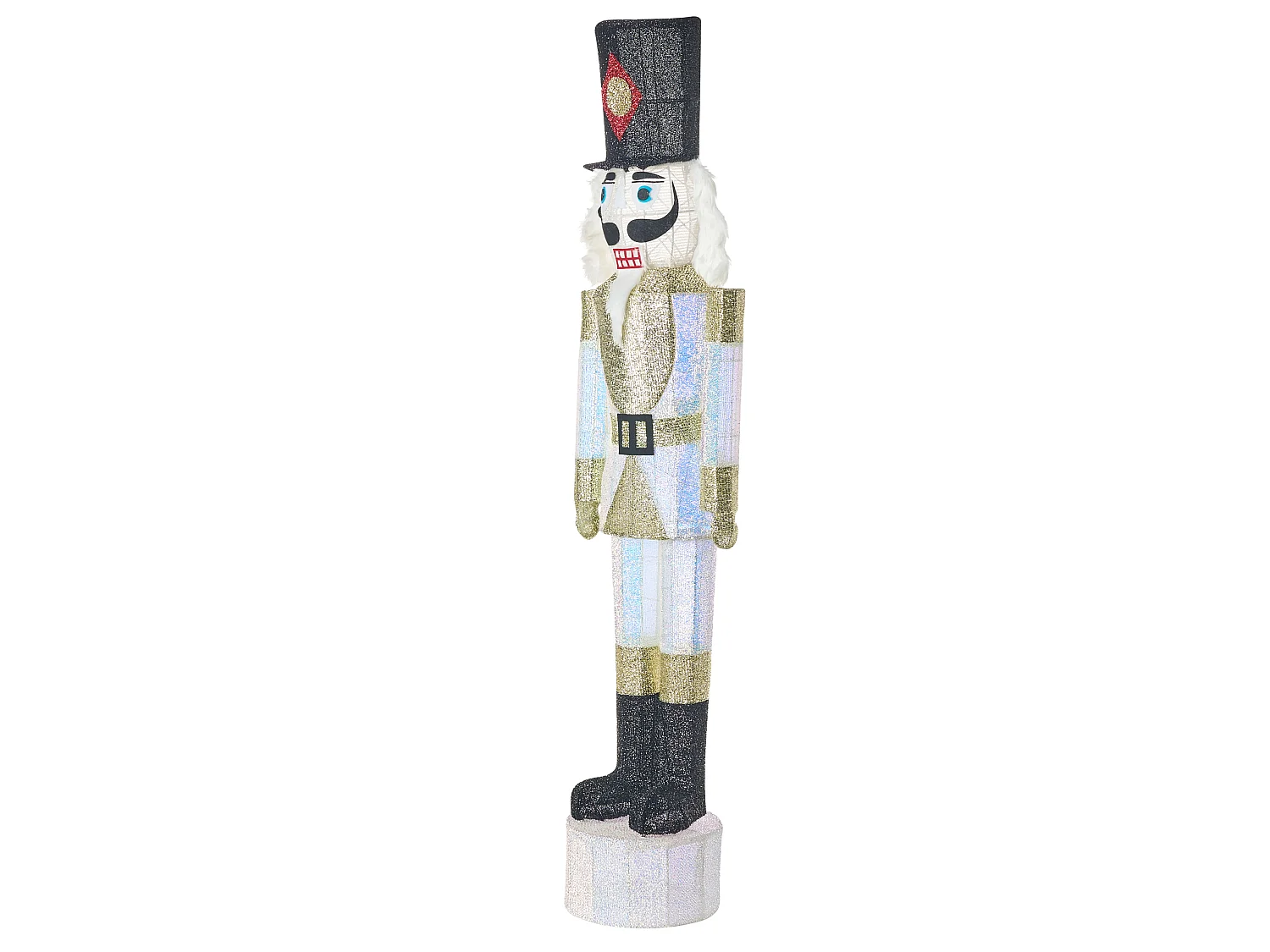 Décoration extérieure LED STOROVAN 152 cm Casse-noisette Blanc/doré