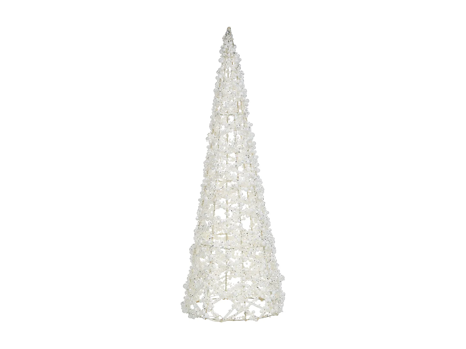 Lot de 3 figurines ROSAN Arbre de Noël 40/50/60 cm Blanc