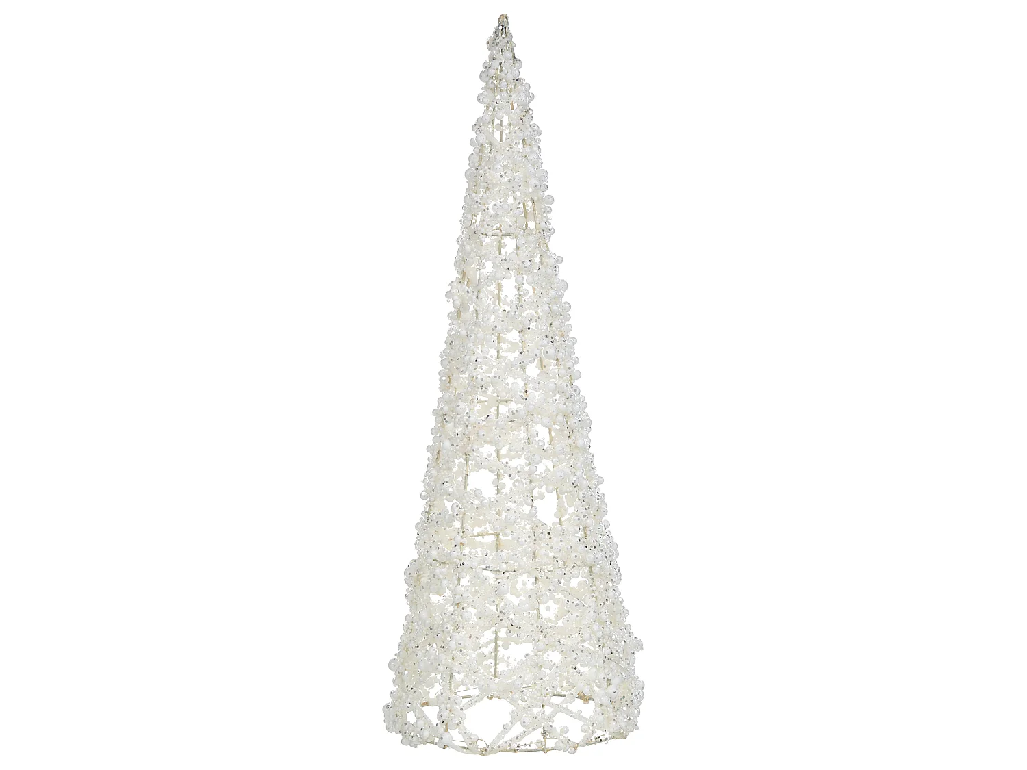 Lot de 3 figurines ROSAN Arbre de Noël 40/50/60 cm Blanc