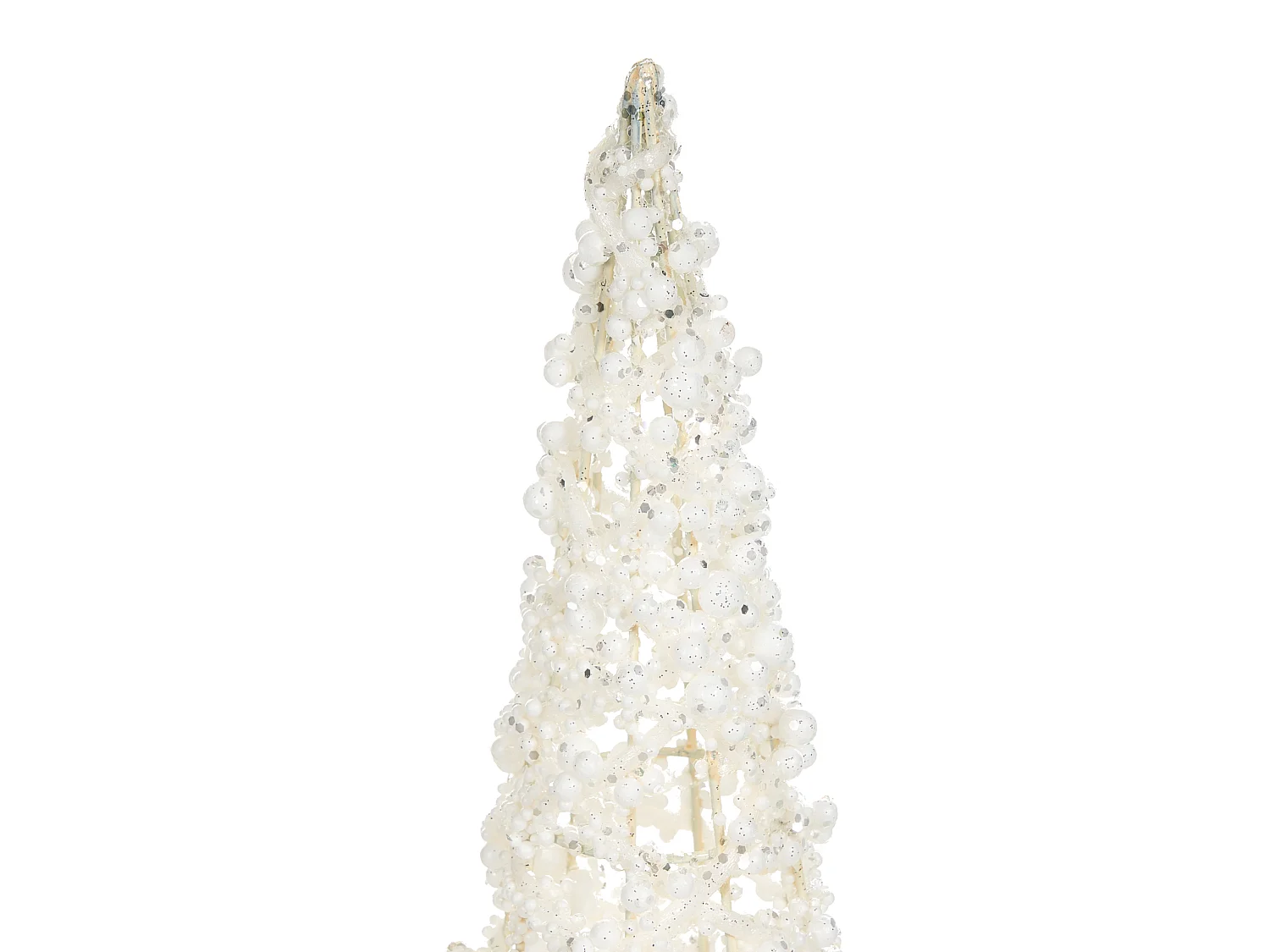 Lot de 3 figurines ROSAN Arbre de Noël 40/50/60 cm Blanc