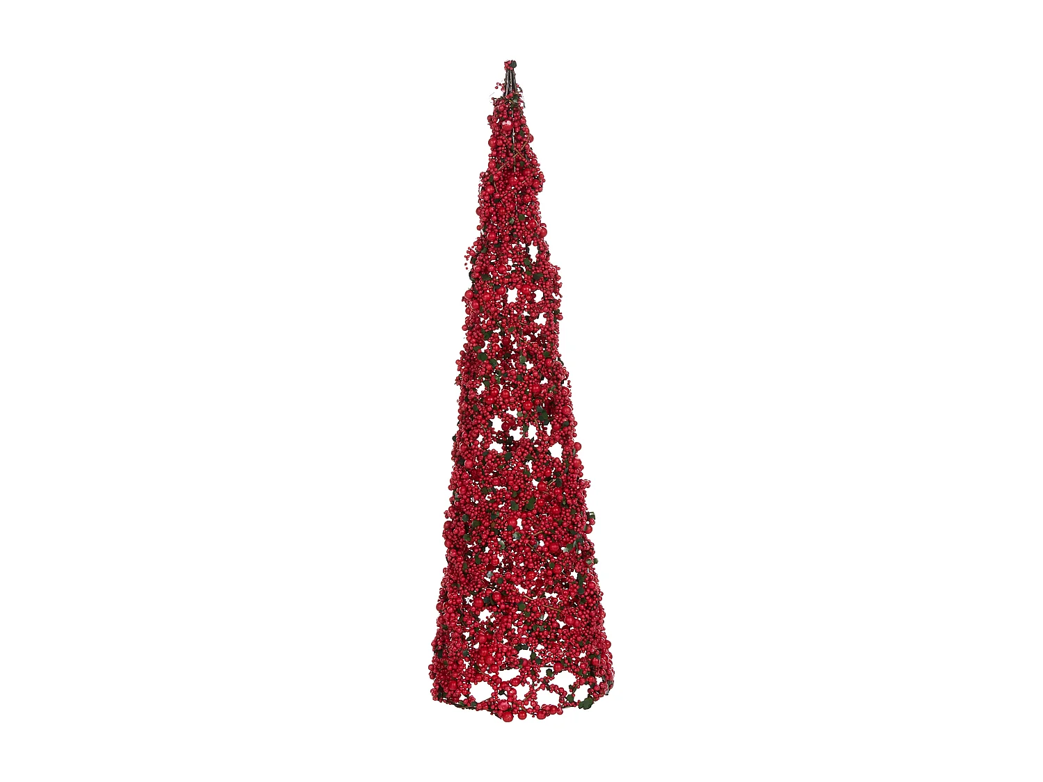 Lot de 2 figurines ROSAN Arbre de Noël 52/60 cm Rouge