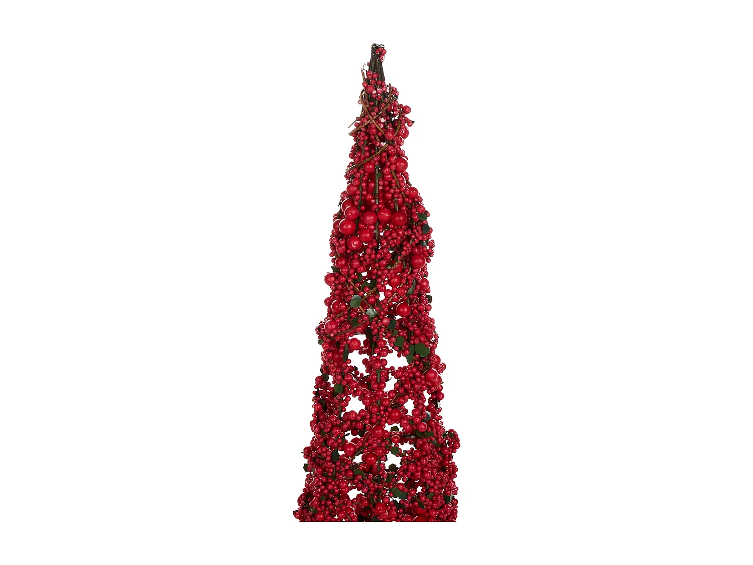 Lot de 2 figurines ROSAN Arbre de Noël 52/60 cm Rouge
