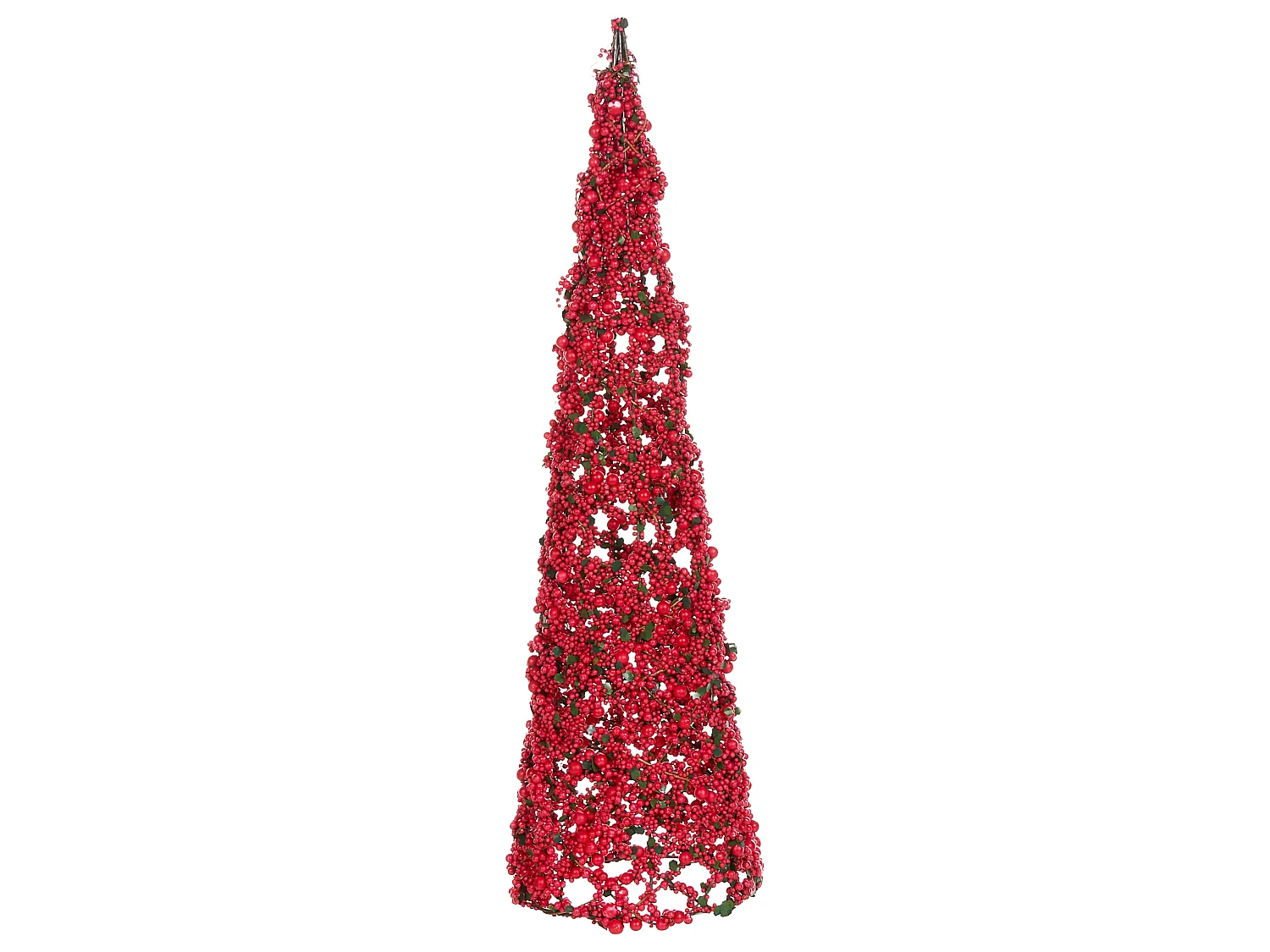 Lot de 2 figurines ROSAN Arbre de Noël 52/60 cm Rouge