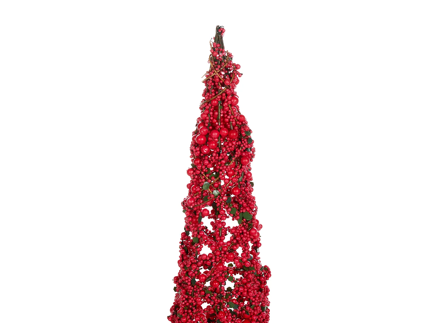 Lot de 2 figurines ROSAN Arbre de Noël 52/60 cm Rouge
