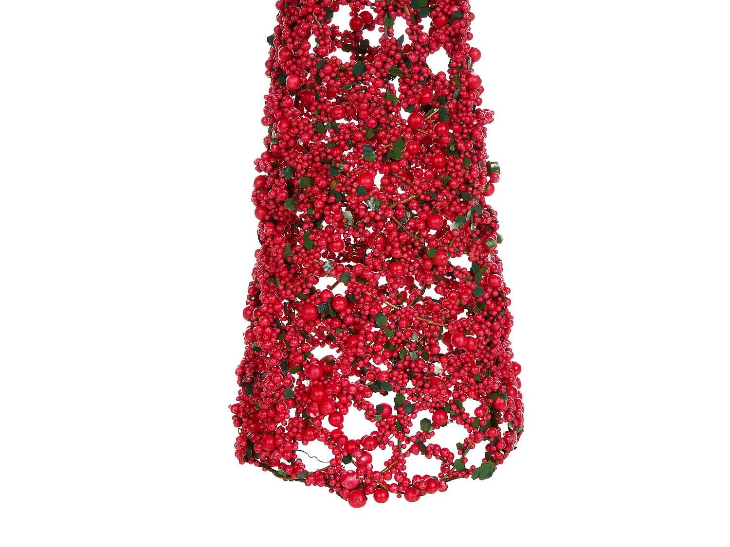 Lot de 2 figurines ROSAN Arbre de Noël 52/60 cm Rouge