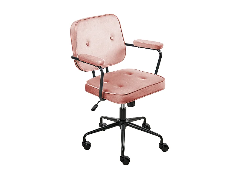 Chaise de bureau PAWNEE Velours Rose
