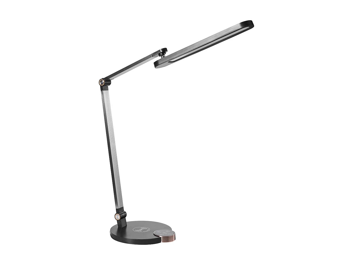 Lampe de bureau LED CAROY Avec chargeur sans fil Noir
