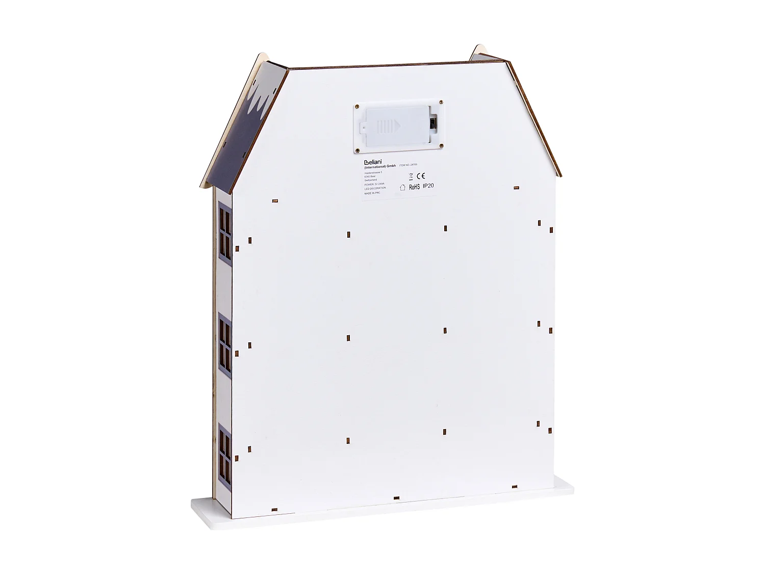 Décoration de Noël LED FEMUND Calendrier de l'Avent 40 cm Blanc