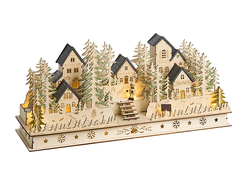 Décoration de Noël LED VANSJO 22 cm Marron clair