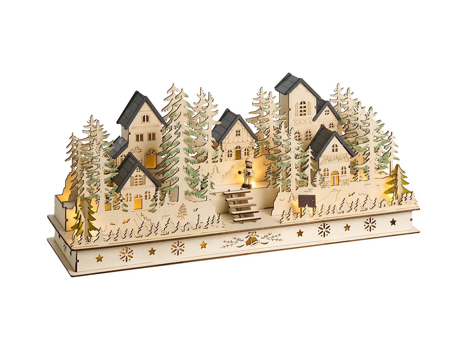 Décoration de Noël LED VANSJO 22 cm Marron clair