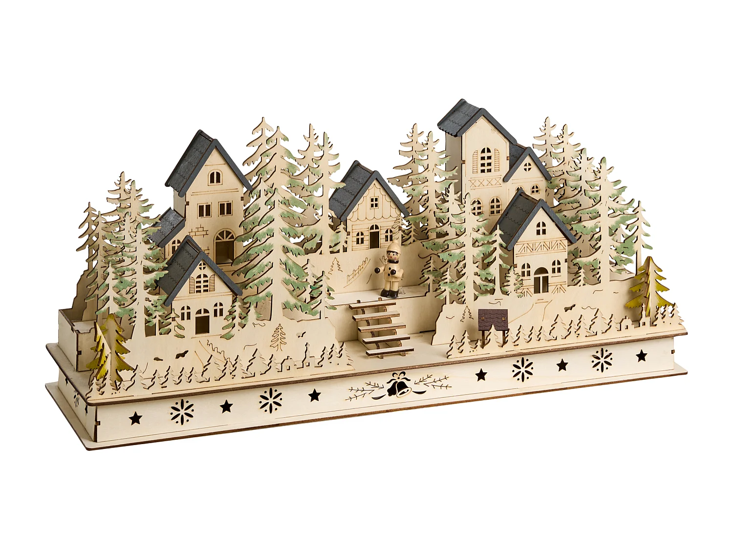 Décoration de Noël LED VANSJO 22 cm Marron clair