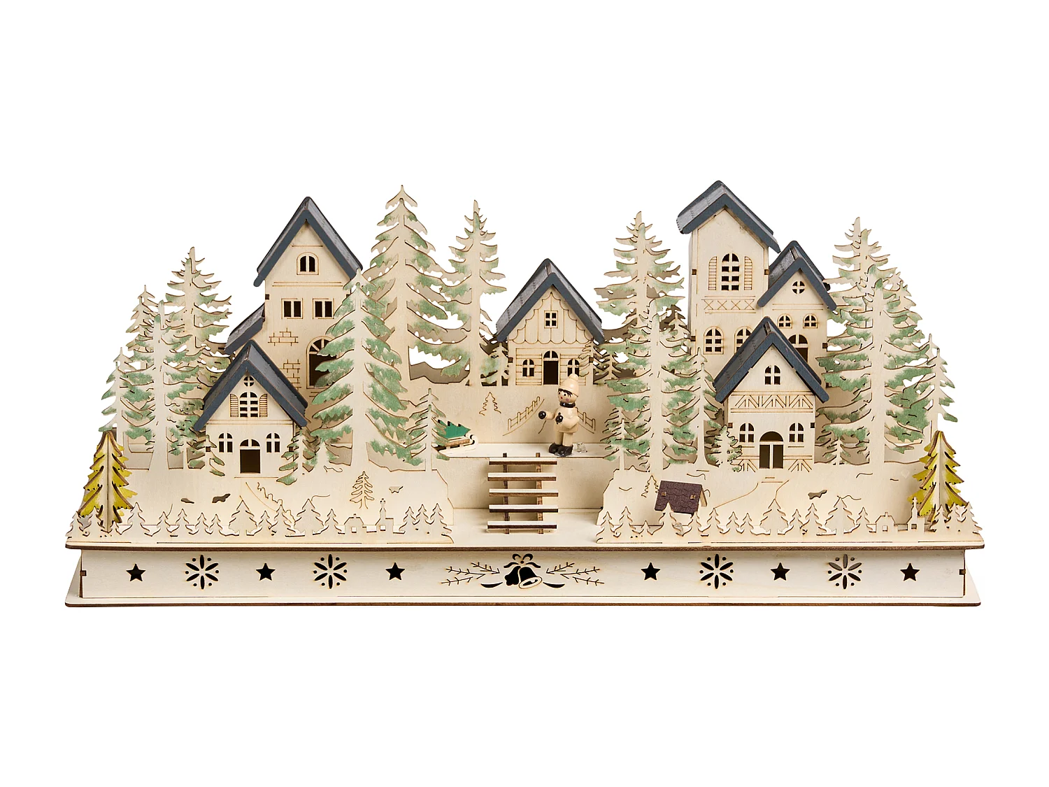 Décoration de Noël LED VANSJO 22 cm Marron clair