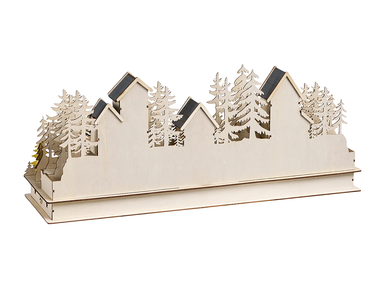 Décoration de Noël LED VANSJO 22 cm Marron clair