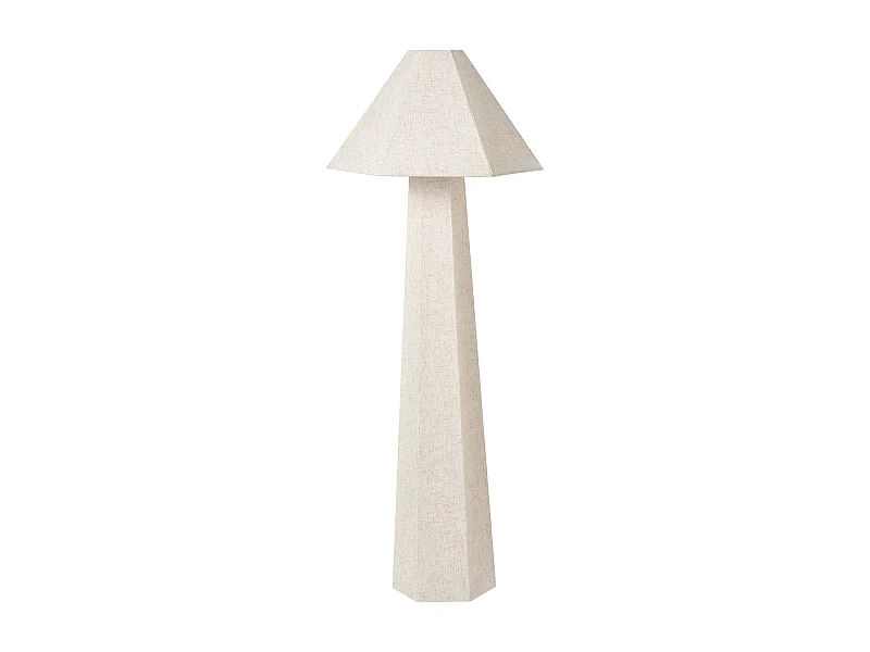 Lampadaire DEMBI Lin synthétique Beige clair