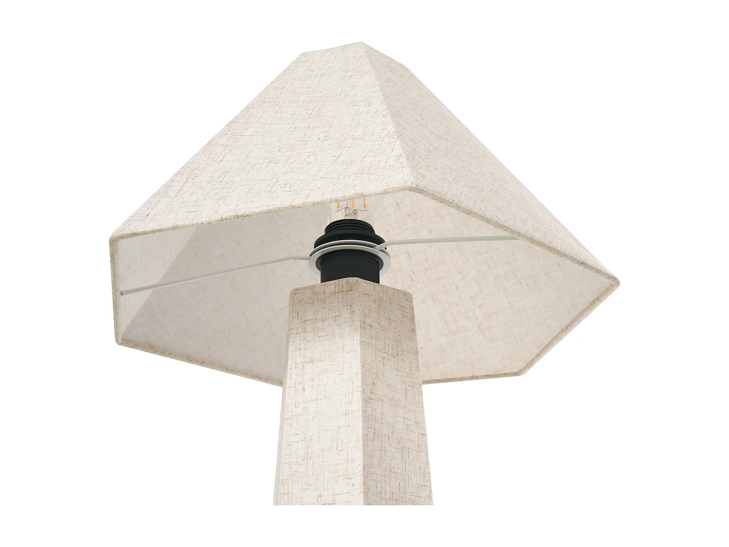 Lampadaire DEMBI Lin synthétique Beige clair