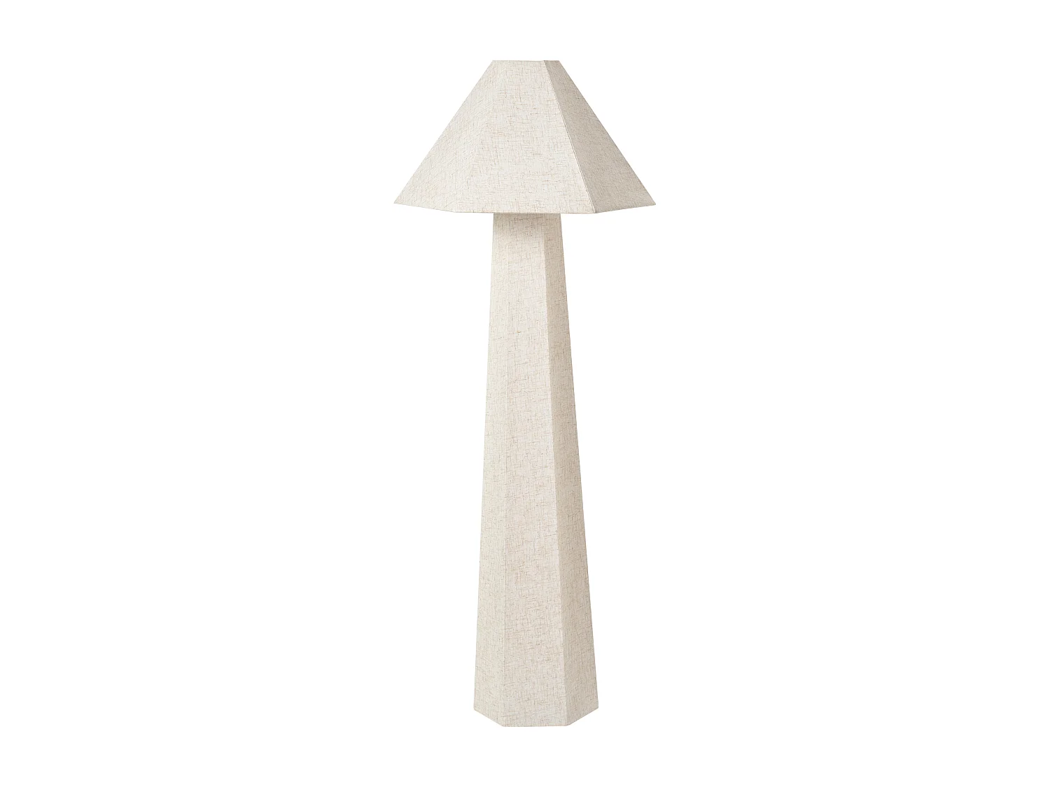 Lampadaire DEMBI Lin synthétique Beige clair