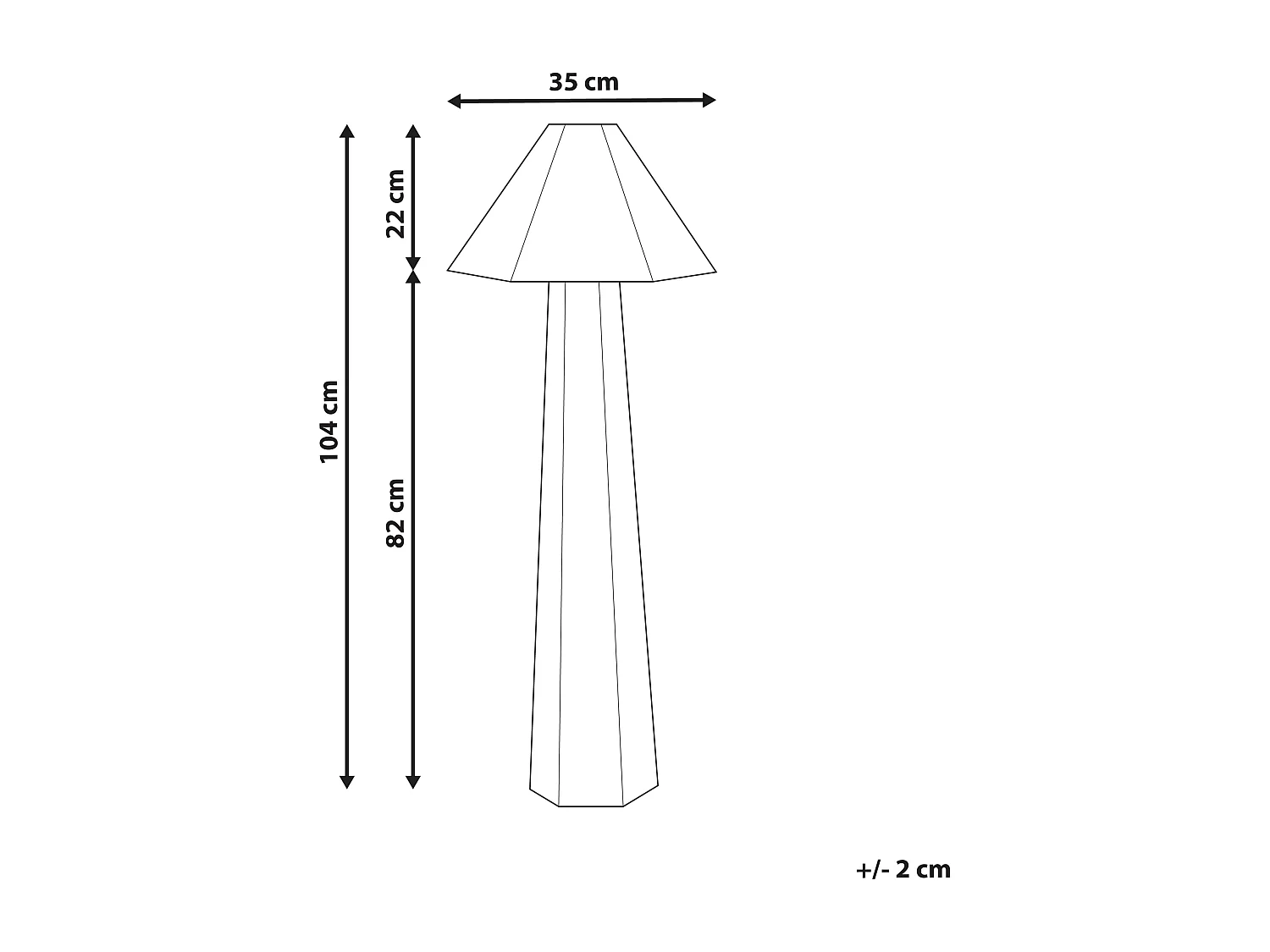 Lampadaire DEMBI Lin synthétique Beige clair