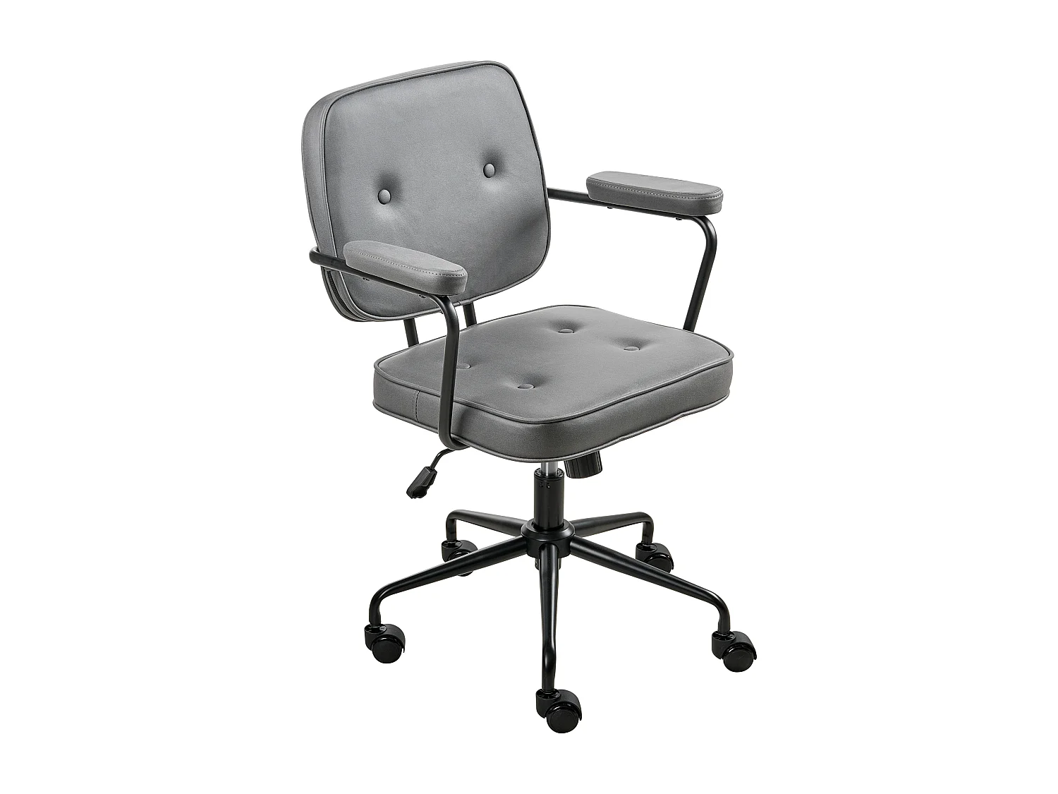 Chaise de bureau PAWNEE Velours Gris