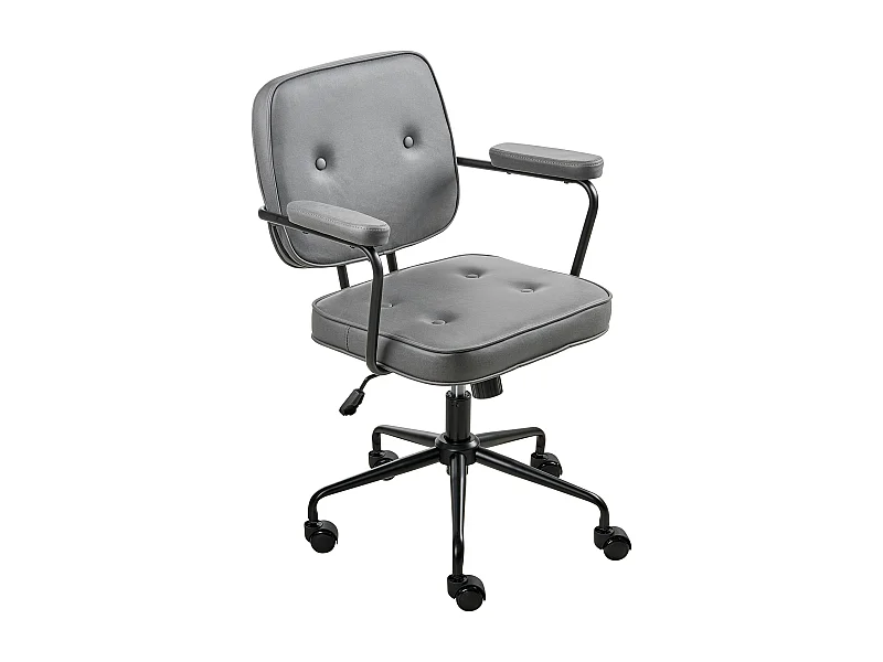 Chaise de bureau PAWNEE Velours Gris