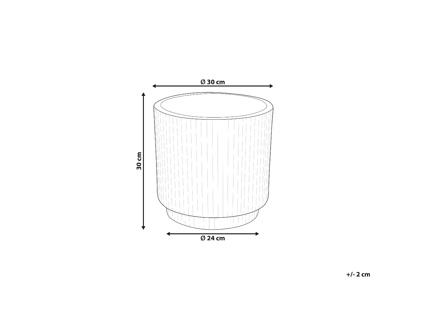 Plant Pot DARIA 30 cm Brown
