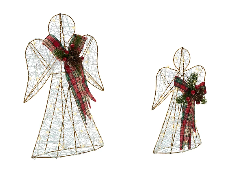 Décoration de Noël ANNSJON Ange 30/40 cm Multicolore