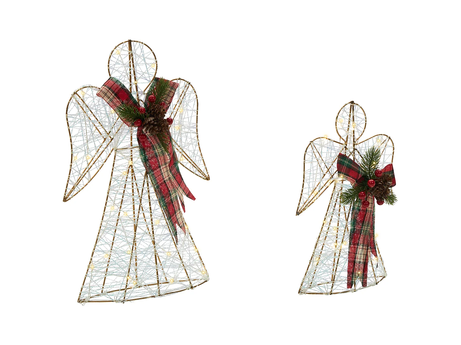 Décoration de Noël ANNSJON Ange 30/40 cm Multicolore