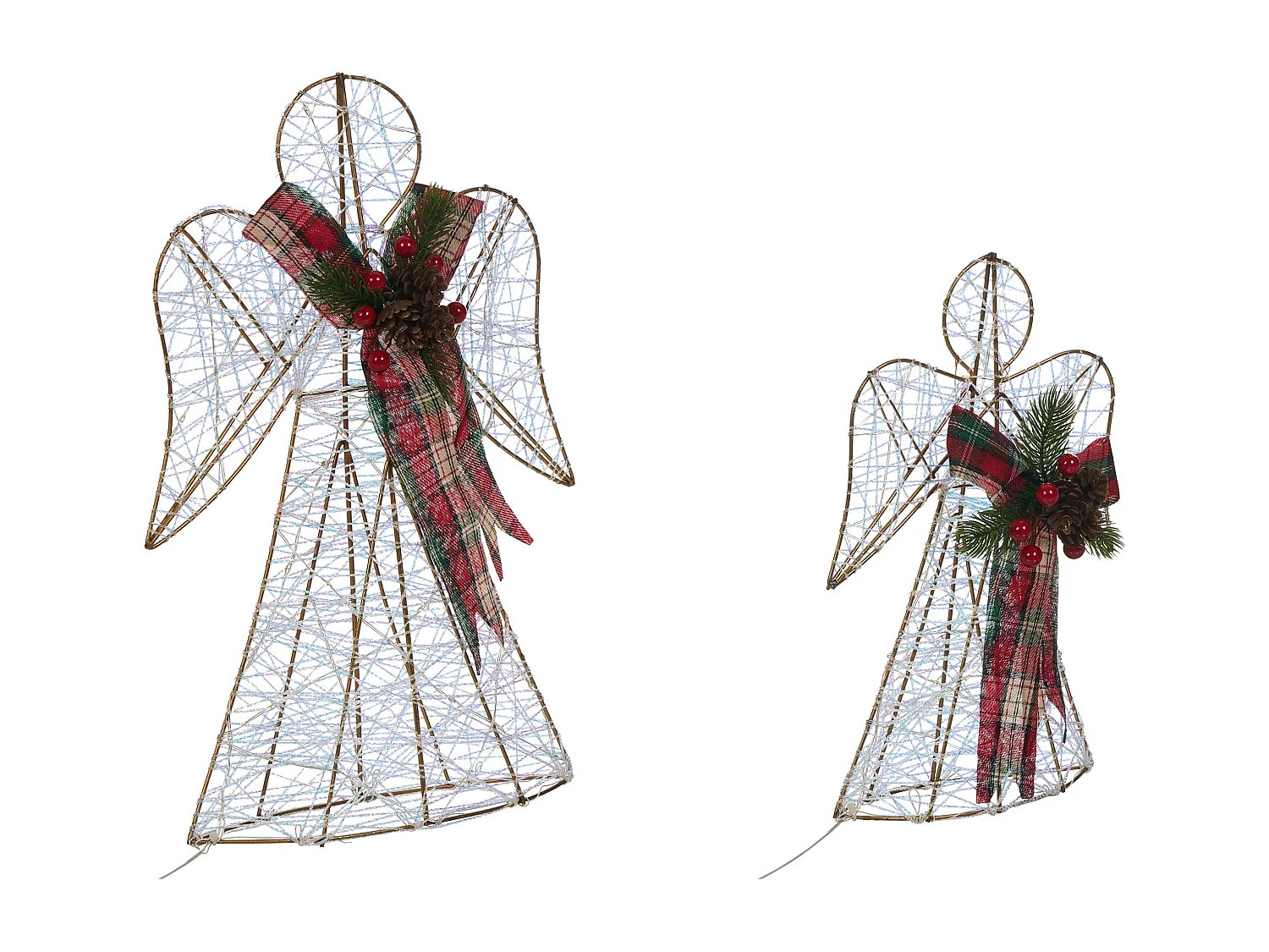 Décoration de Noël ANNSJON Ange 30/40 cm Multicolore