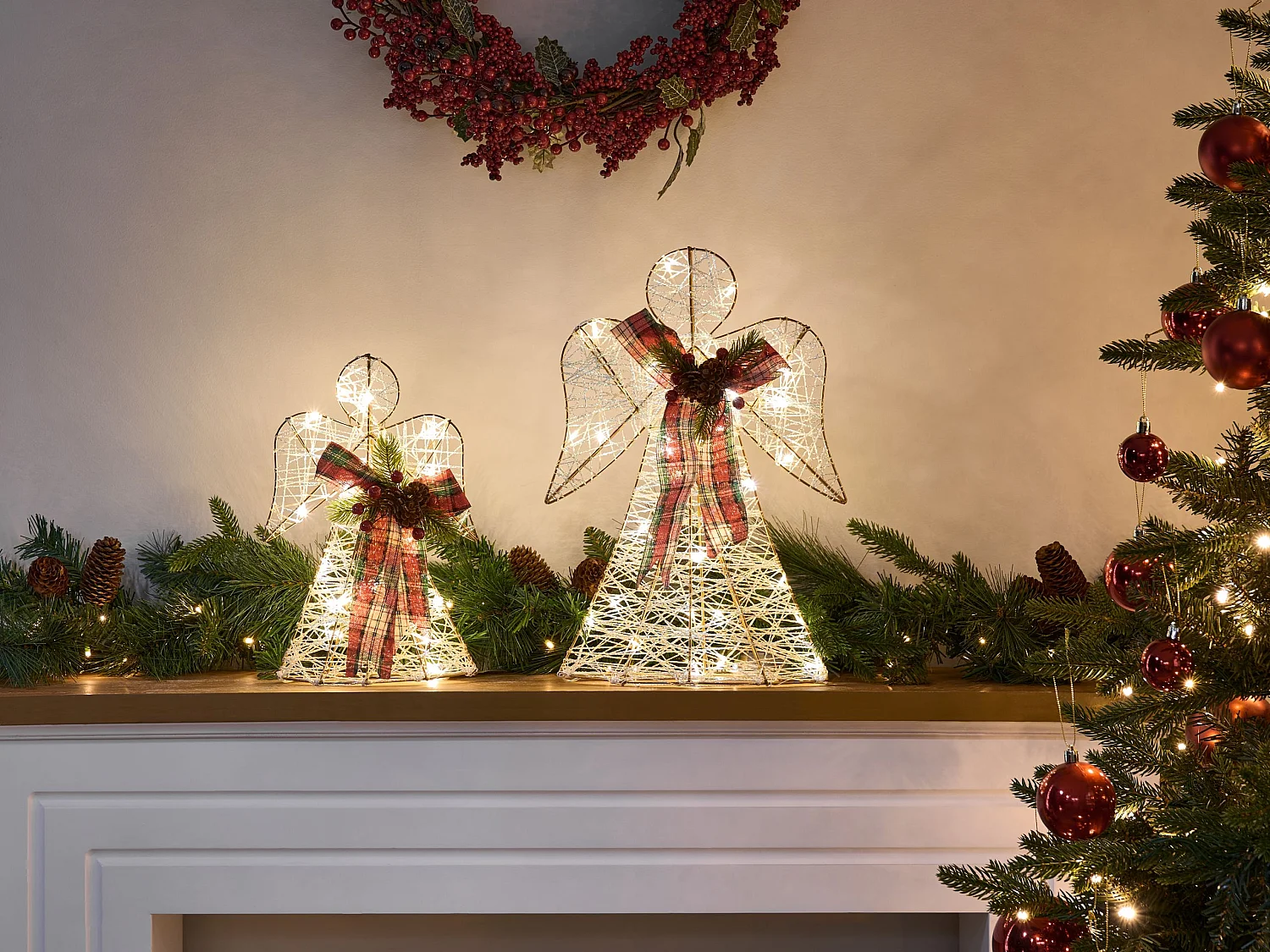 Décoration de Noël ANNSJON Ange 30/40 cm Multicolore