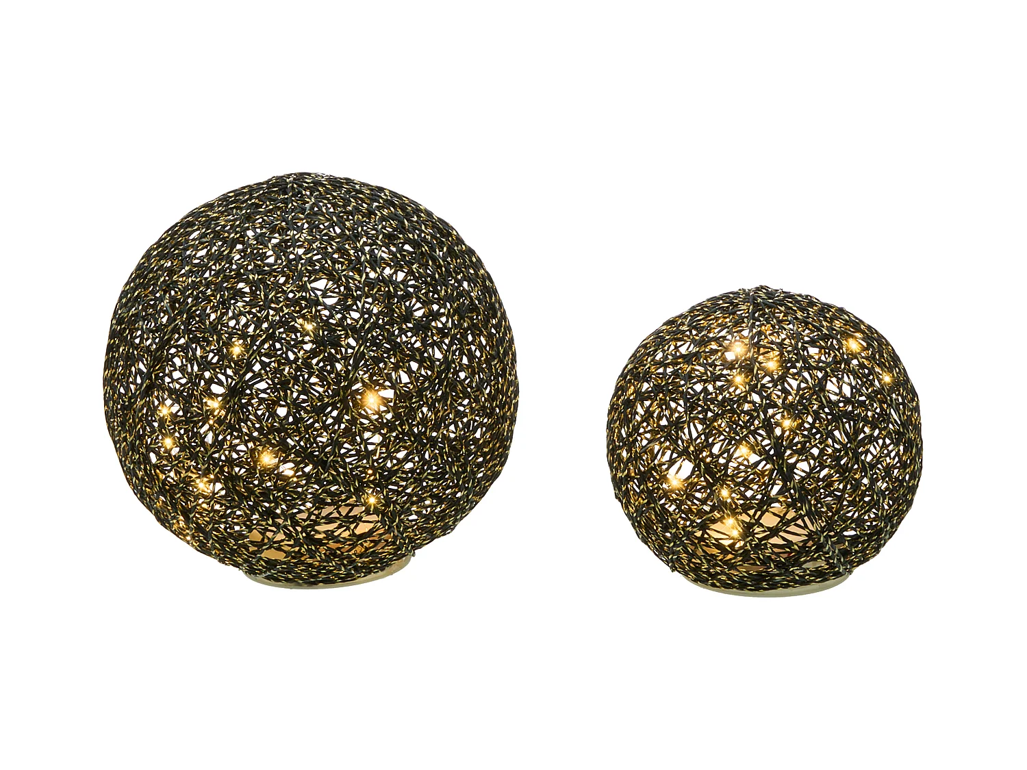 Décoration de Noël BOLMEN Boule de cristal 15/20 cm Noir