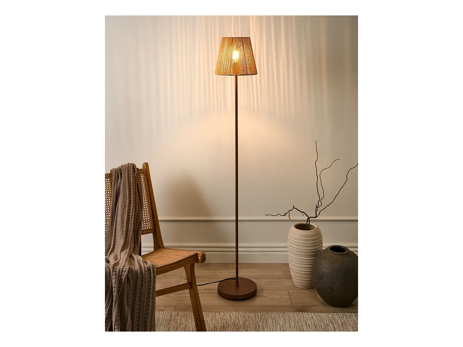 Lampadaire HANGER Métal Marron