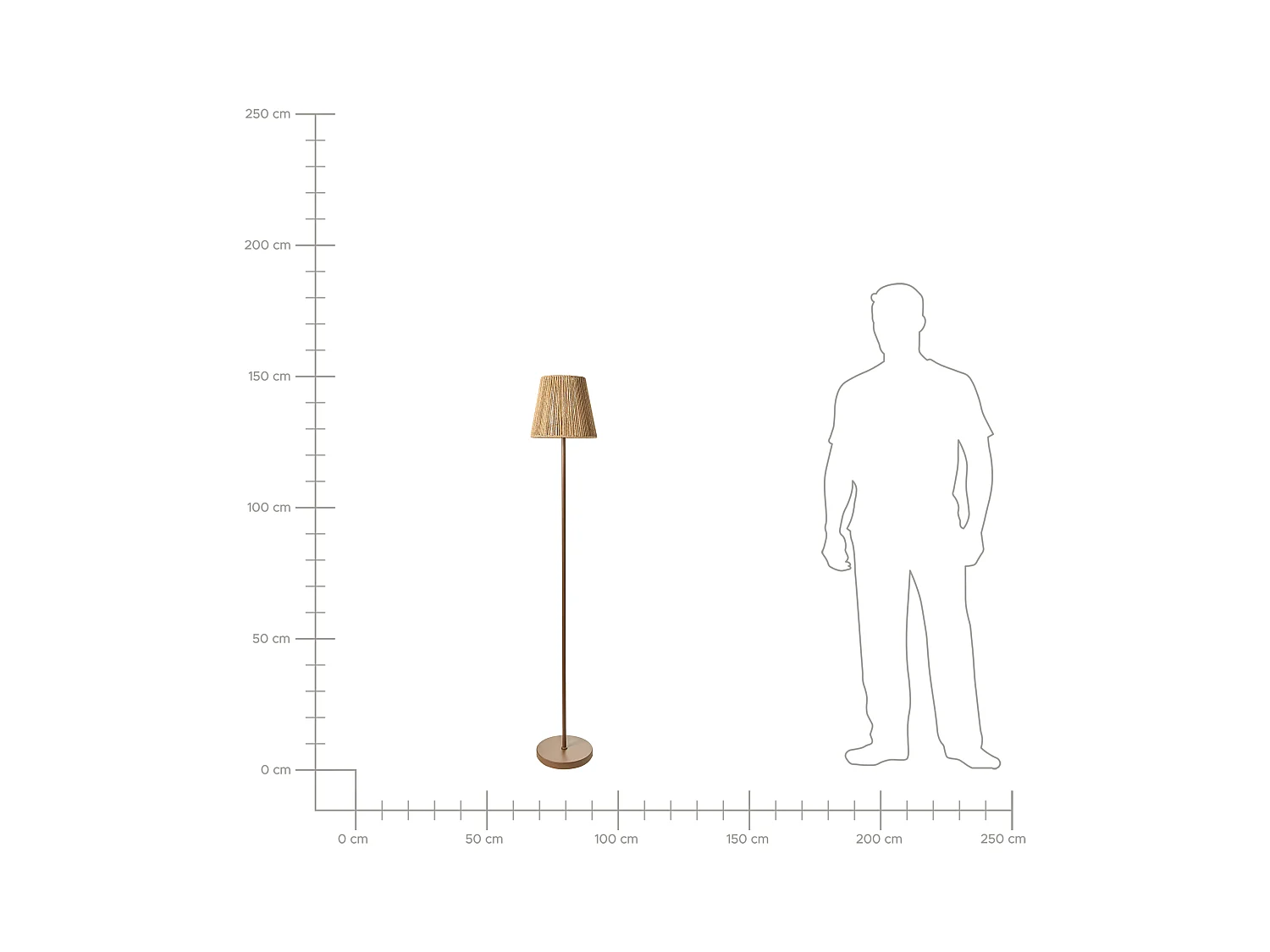 Lampadaire HANGER Métal Marron