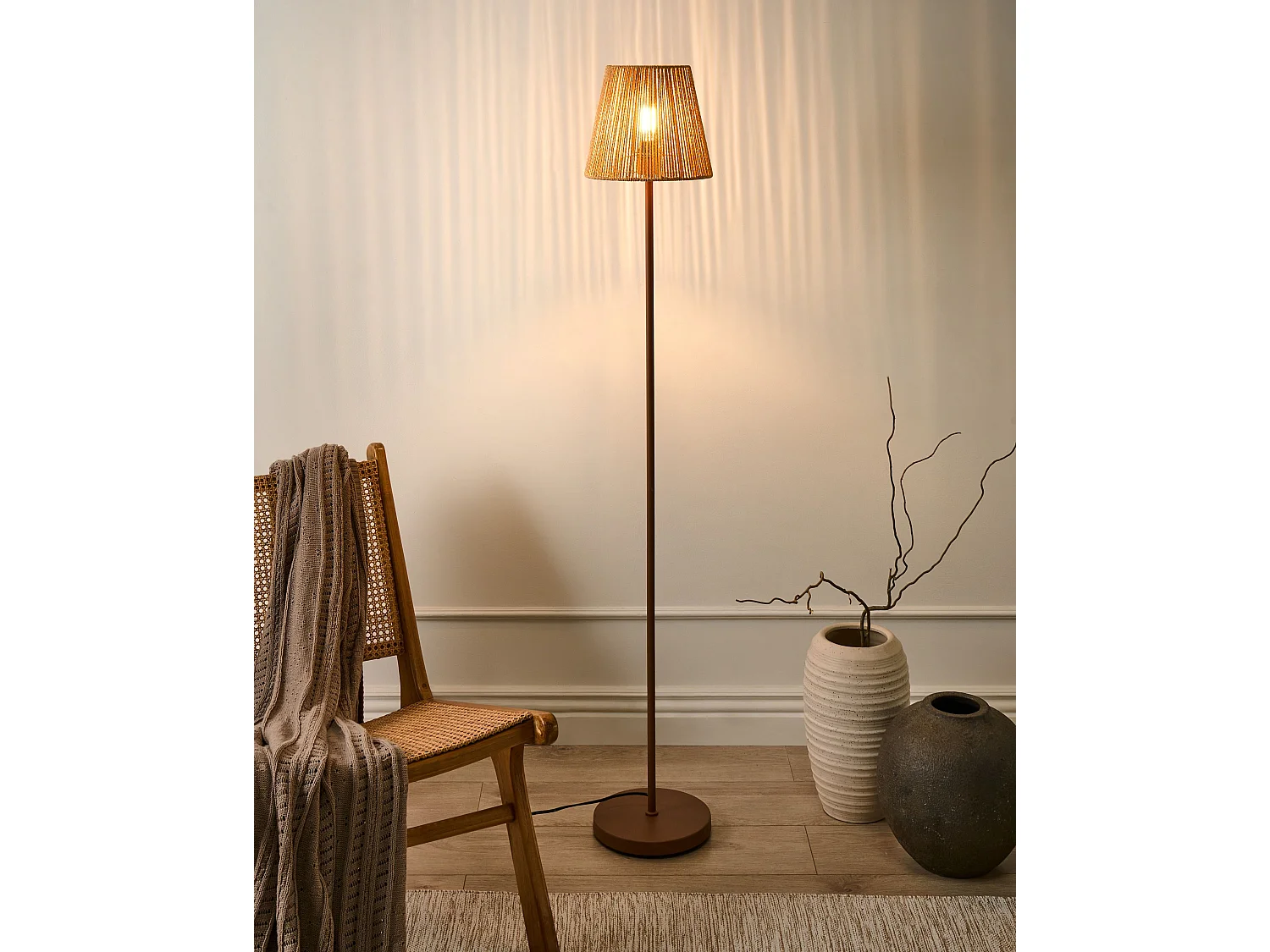 Lampadaire HANGER Métal Marron