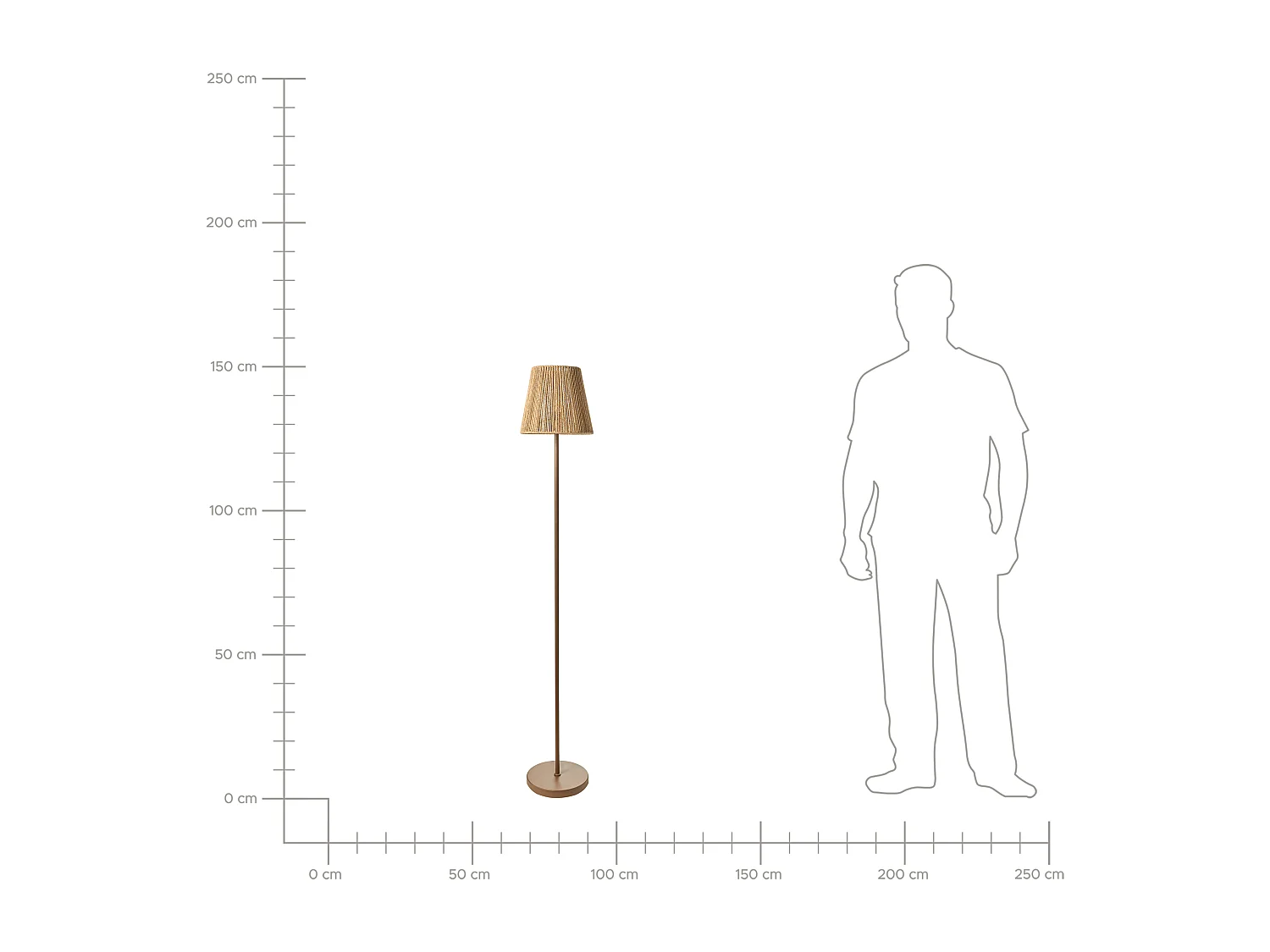 Lampadaire HANGER Métal Marron