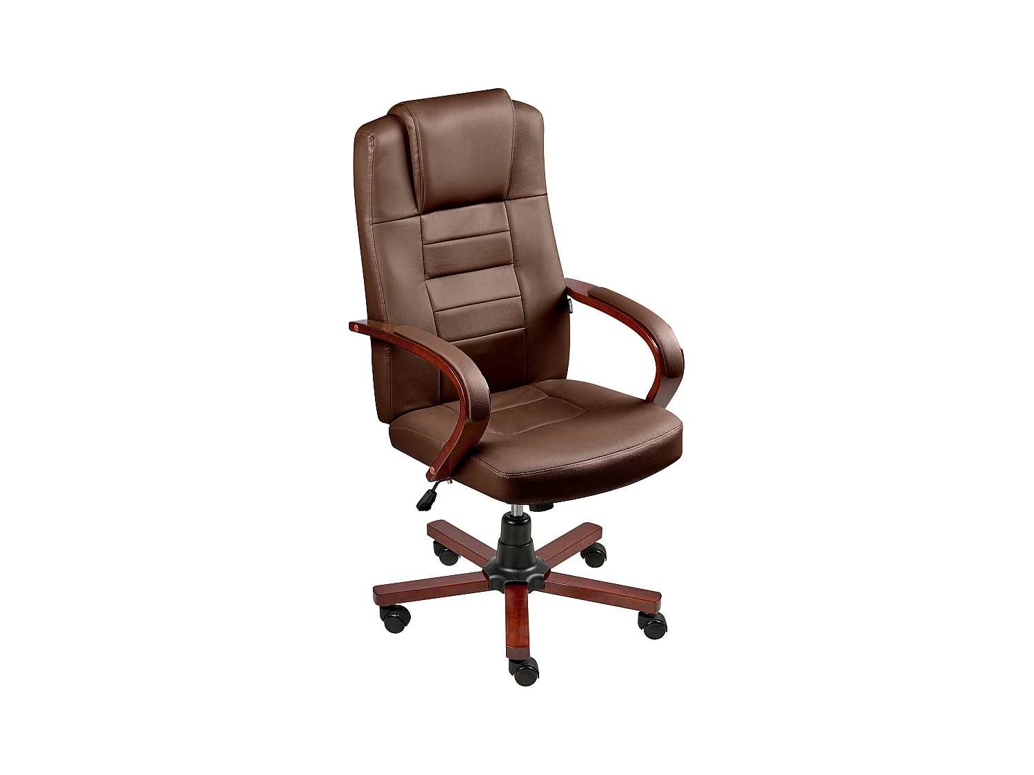 Fauteuil massant DIAMOND avec fonction chauffante Cuir Marron foncé