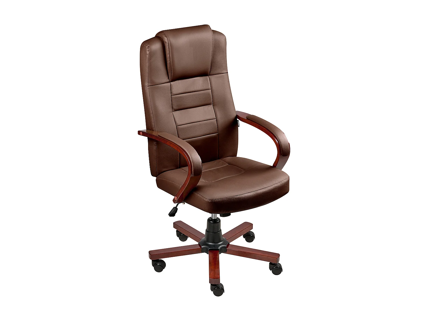 Fauteuil massant DIAMOND avec fonction chauffante Cuir Marron foncé