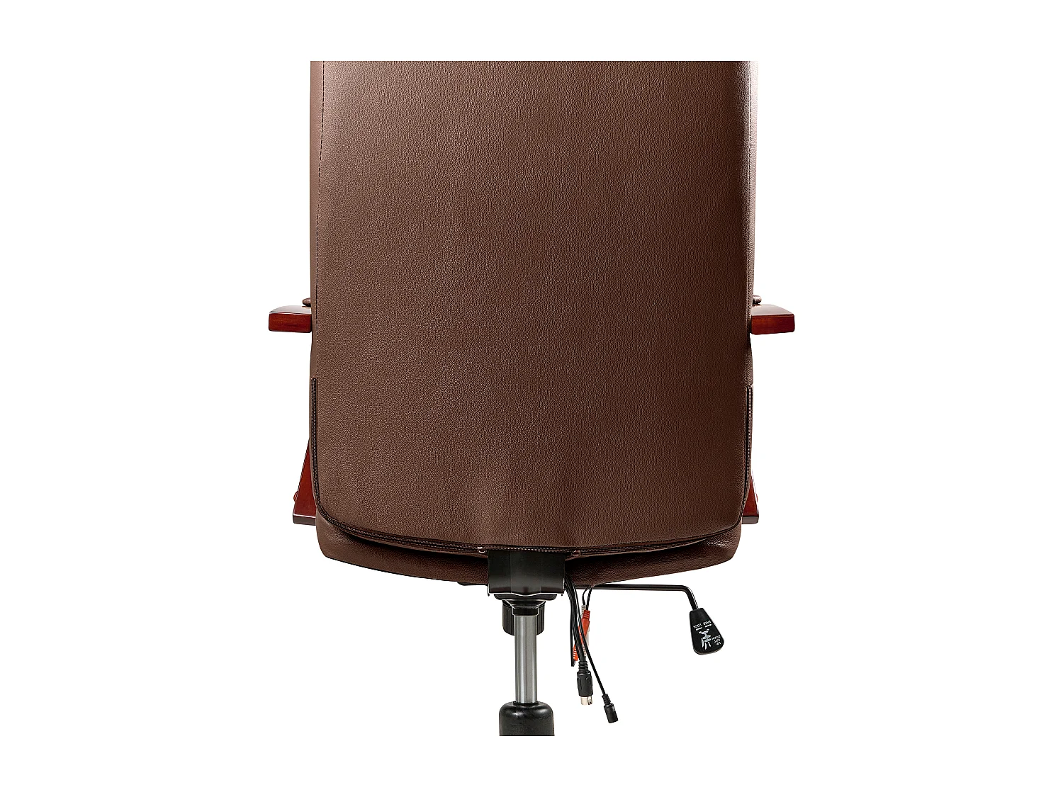 Fauteuil massant DIAMOND avec fonction chauffante Cuir Marron foncé