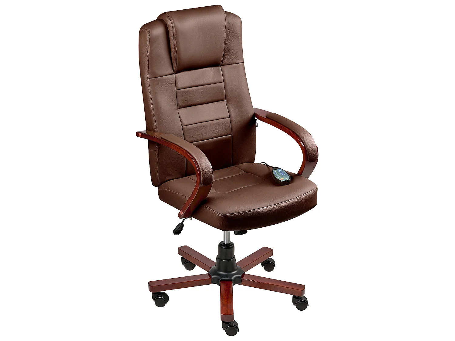 Massage Chair DIAMOND with Heating Leather Dark Brown