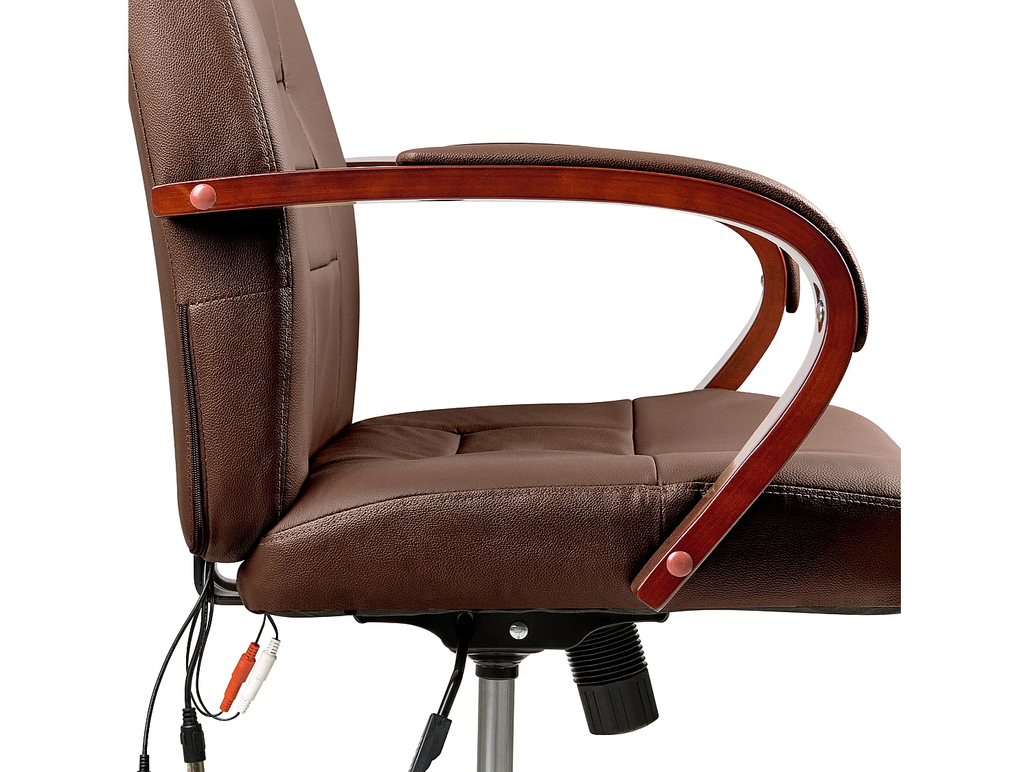 Massage Chair DIAMOND with Heating Leather Dark Brown