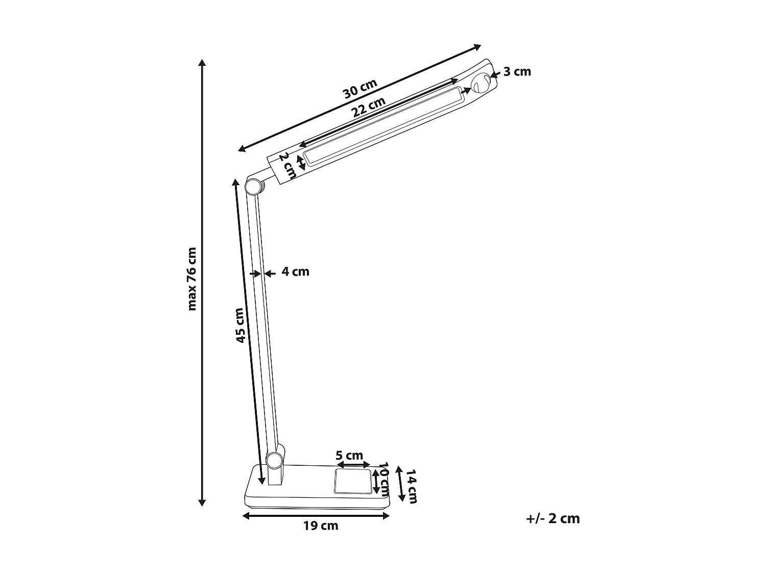Lampe de bureau LED LEPUS Avec détecteur de mouvement Blanc