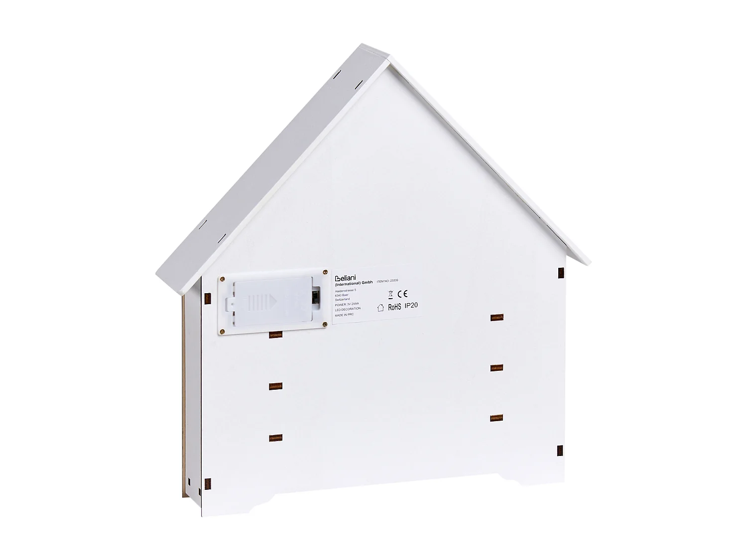 Décoration de Noël LED MJOSA Calendrier de l\'Avent 33 cm Blanc