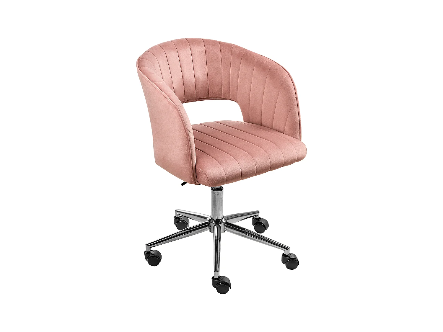 Chaise de bureau KATONAH Velours Rose