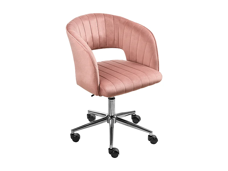 Chaise de bureau KATONAH Velours Rose