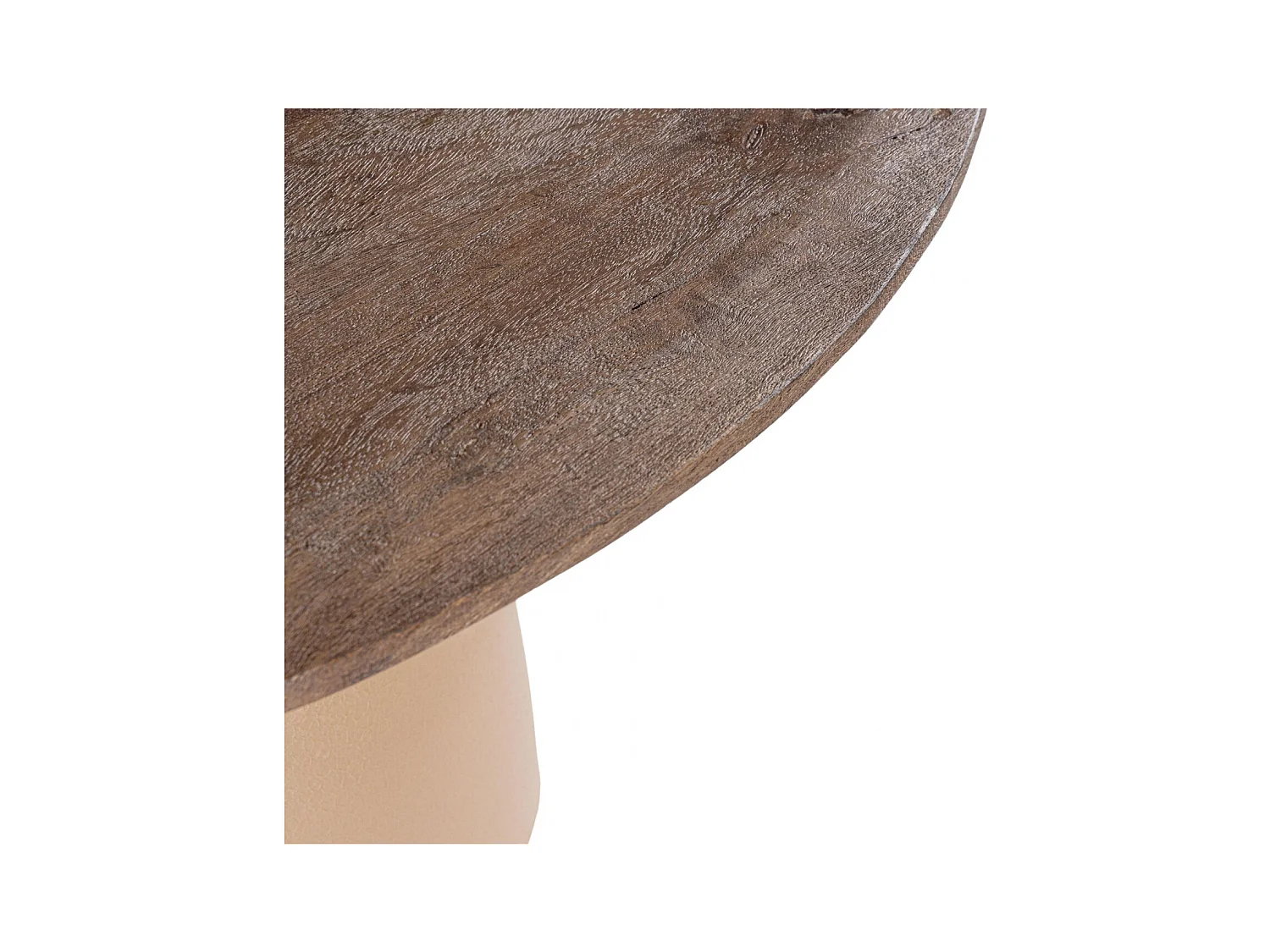 Table basse organique en manguier et métal crème L86 - SHIVA