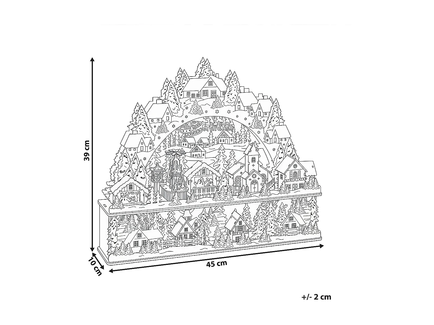 Décoration de Noël LED BOLKESJO 39 cm Marron clair