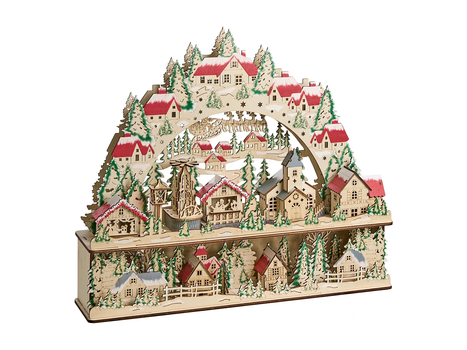 Décoration de Noël LED BOLKESJO 39 cm Marron clair