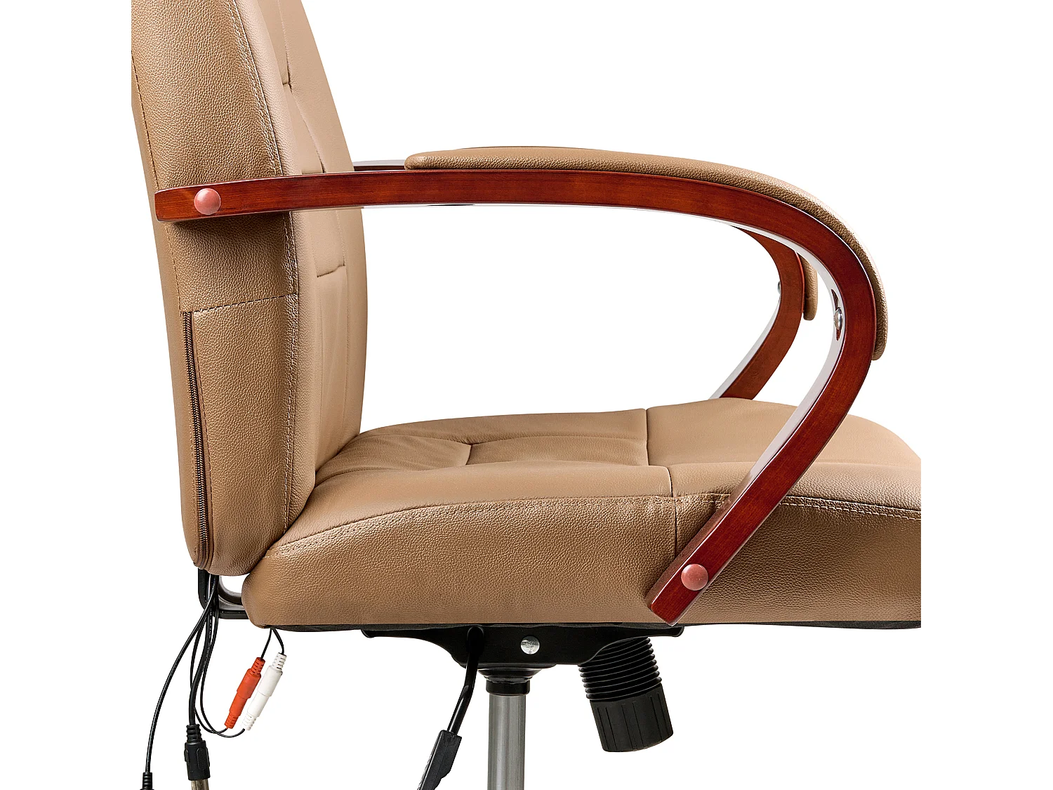 Fauteuil massant DIAMOND avec fonction chauffante Cuir Marron clair