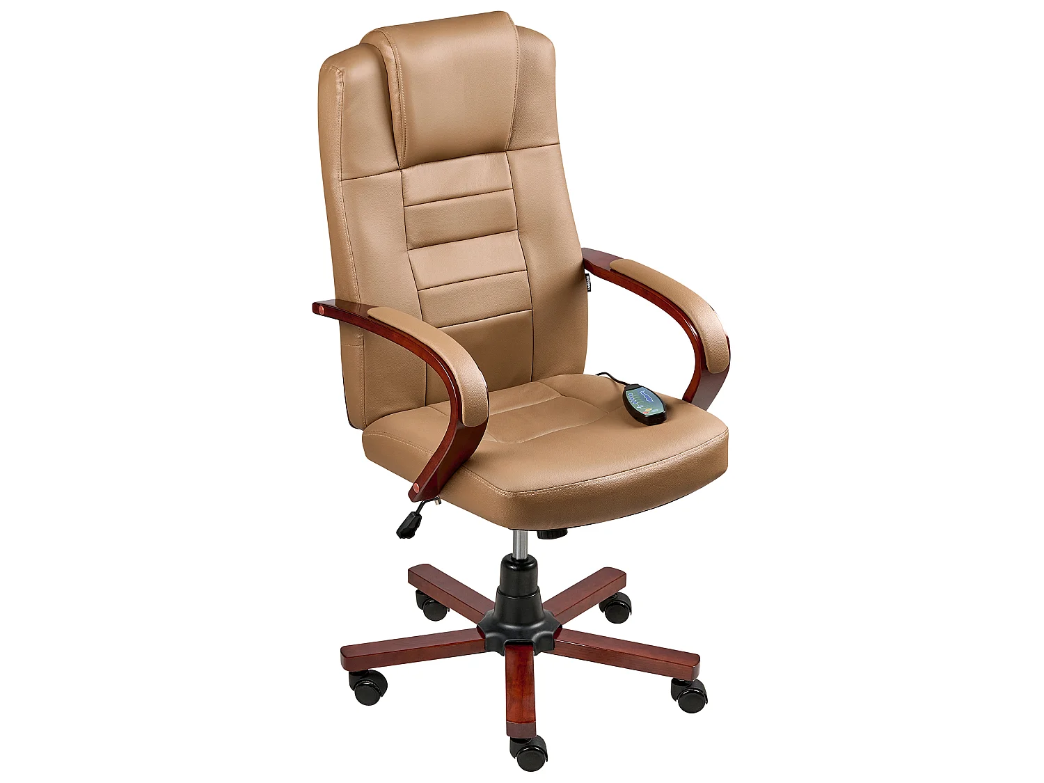 Massage Chair DIAMOND with Heating Leather Light Brown