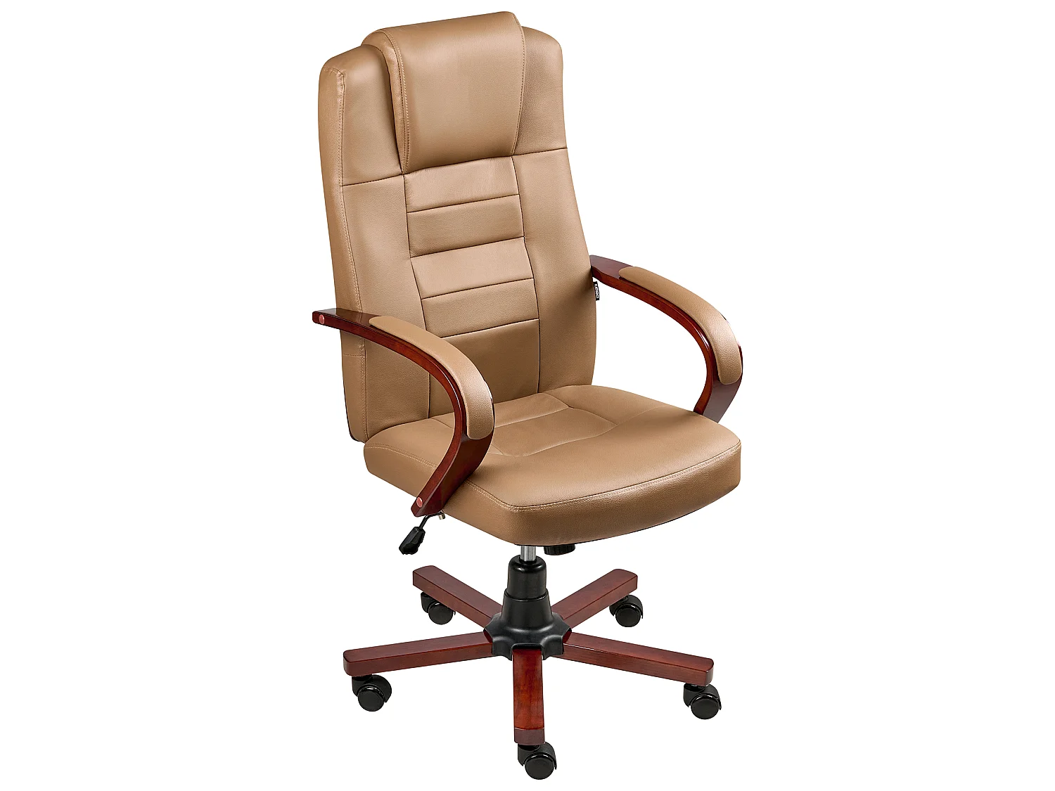 Massage Chair DIAMOND with Heating Leather Light Brown