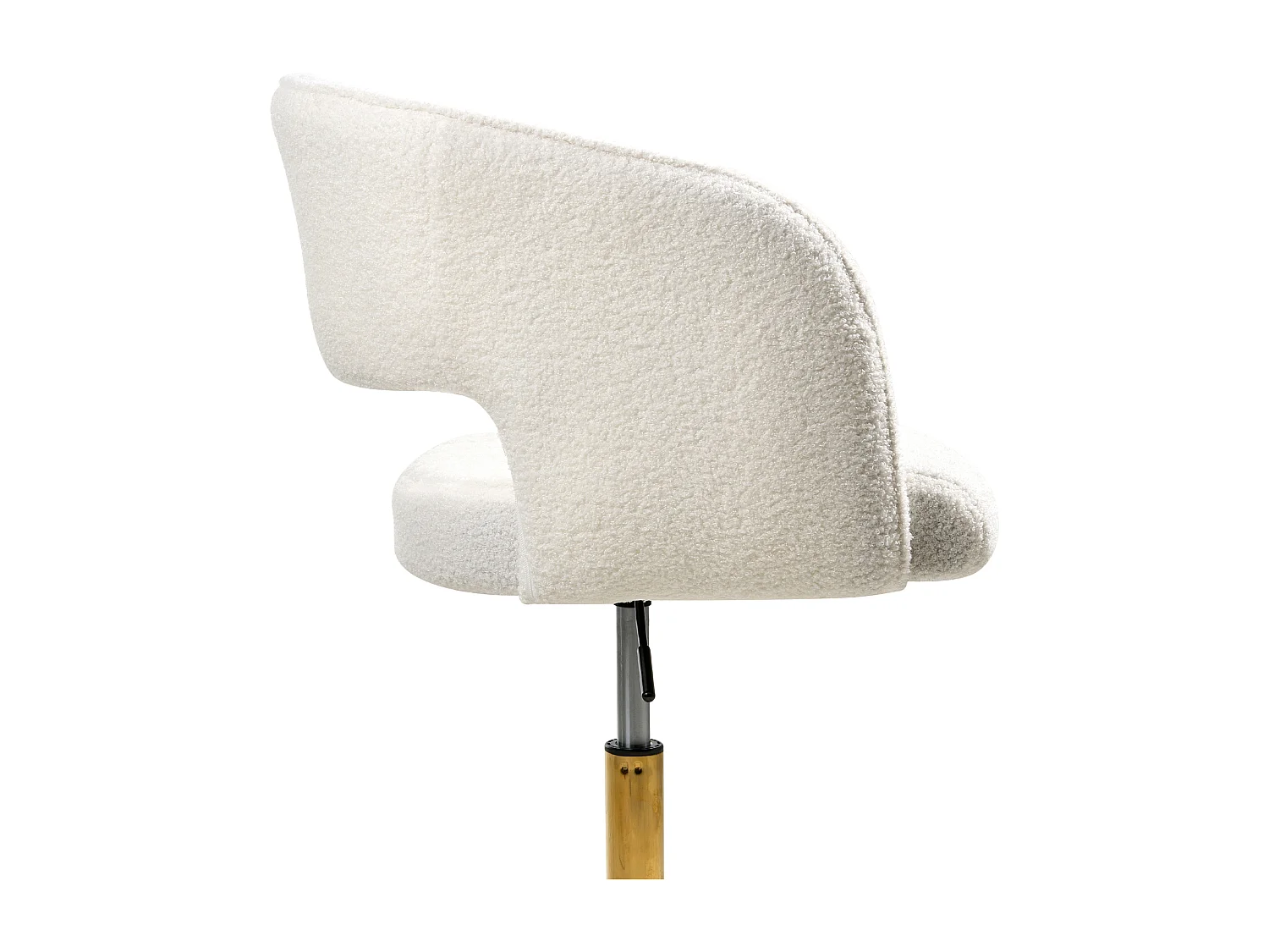 Chaise de bureau KATONAH Bouclé Blanc cassé