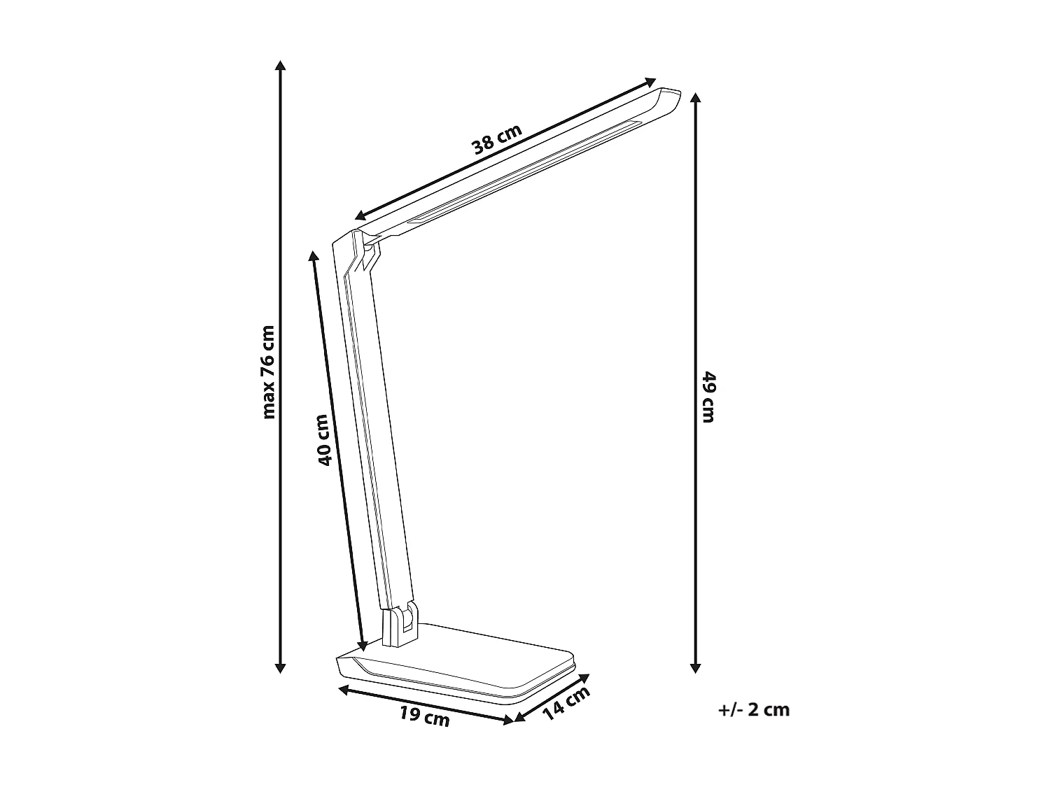 Lampe de bureau LED PICTOR Avec variateur Argenté
